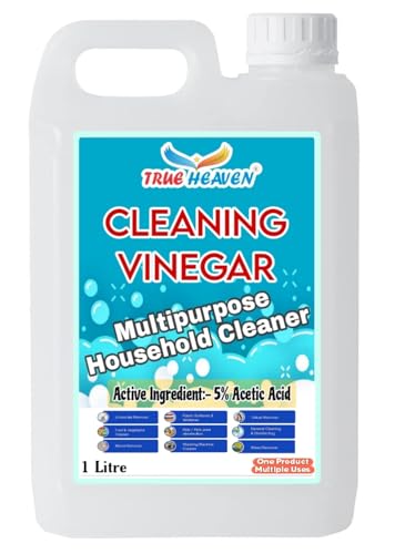 Image of White Cleaning Distilled Vinegar | 1L | Multipurpose cleaning formula for Surface, Glass, Stainless Steel, Ceramic, Vegetables, Fruits, Lime Scale and Odour Removal, taps, shower, faucet