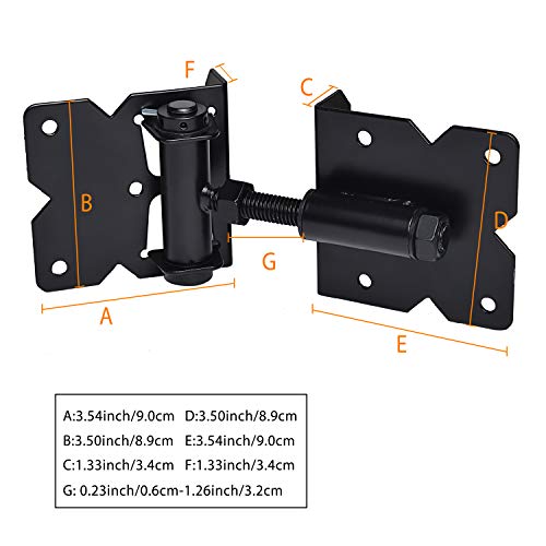 Image of Self Closing Gate Hinges Heavy Duty, 90 Degree Adjustable, 4Pcs