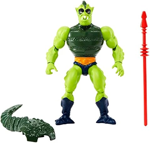 Masters of the Universe Origins Toy, Whiplash Action Figure, Posable with Battle Accessory and Mini Comic Book, MOTU Collectible​​​​