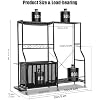EXTCCT Garage Sports Equipment Organizer with Wheels - Golf Bag Storage Rack and Ball Storage Bins, Heavy Duty Rolling Garage Organizer System with Basket and Hooks for Indoor (Black-Large)