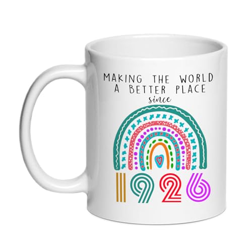 SIUNY 100th Birthday Gifts for Women Men Coffee Mugs,Gifts for 100 Year Old Woman,1926 Birthday for...