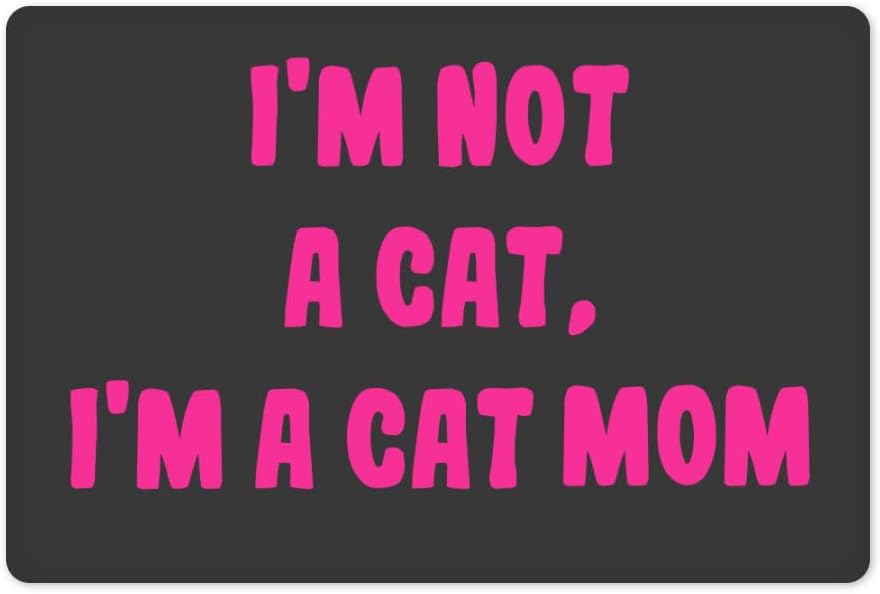 I’m Not a Cat Pet Food Mat – Cute Anti-Slip Pet Bowl Mat – Printed Pet Feeding Mat