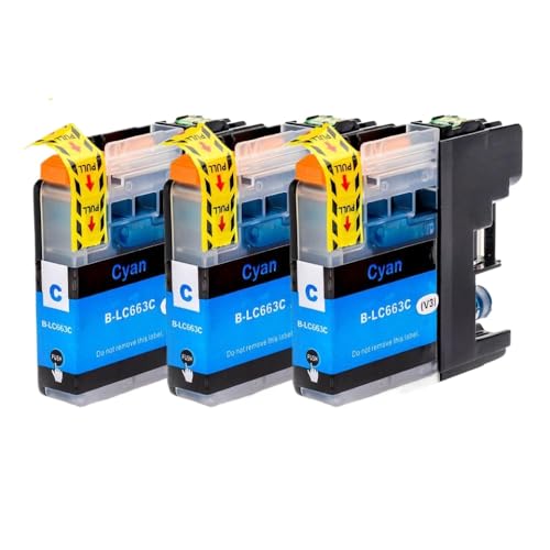 Cartouche d'encre LC663 cyan à haute fluidité pour tirages nets MFC-J2320