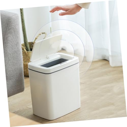 Bote de basura rectangular inteligente Luxshiny blanco miniatura 5