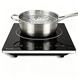 Induction Cooktop, TOPWISH Portable Hot Plate Electric Induction Burner, 10 Temp Levels up to 464°F, 110-120V Electric Stove Top Cooker with High Energy Efficiency & Kids Lock for Cooking, 1600W