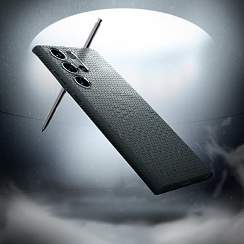 Image of Spigen for Galaxy S23 Ultra Case, Liquid Air [No Magnet Ring] [Military-Grade Protection] - Abyss Green