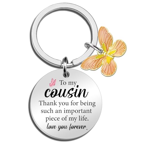 Cxulquvs Cousin Gifts for Women Thank You Keychain for Cousins Female Unique Cousin...