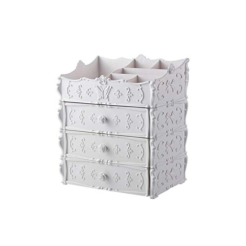 Goodbye Plastic Cosmetic Drawer Container Makeup Organizer Box for Storage Make Up Jewelry Nail Holder Home Desktop Sundry Storage Cas,White