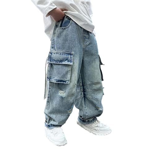 Jean baggy blanc enfant coupe ample résolvant le manque de confort au quotidien