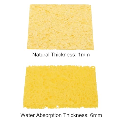 Image of MECCANIXITY 15PCS Soldering Sponge 60 x 60mm Square with Holes Deep Cleaning Pad Welding Tip Iron Replacement for Cleaning Soldering Iron 1mm Natural Thickness 6mm Water Absorption Thickness