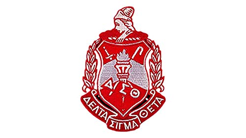 Delta Sigma Theta Sorority Shield Cotton Emblem Patch 5.5 inches