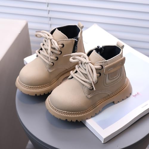 Girls Ankle Boots Combat Boots Lace Up Non-Slip Cowgirl Boots Breathable Toddler Boots for Infant Toddler Little Kid2