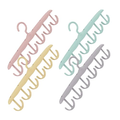 SOLUSTRE 4pcs Multi Functional Belt Hanger Organizer Stylish Space Saving Hook for Closet for Ties Scarves and Belts Compact Design for Efficient Closet Storage