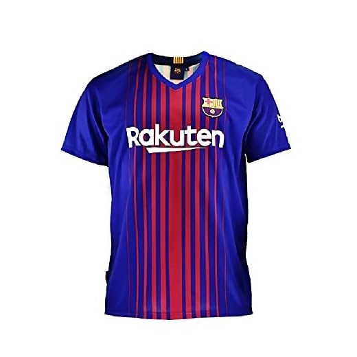 Camiseta 1ª Equipación Replica Oficial FC BARCELONA 2017-2018 Sin Dorsal LISO - Tallaje NIÑO JUNIOR (10 AÑOS)