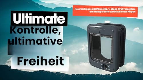 Cat Mate Mikrochip-Aktivierte Katzenklappe 360, Grau