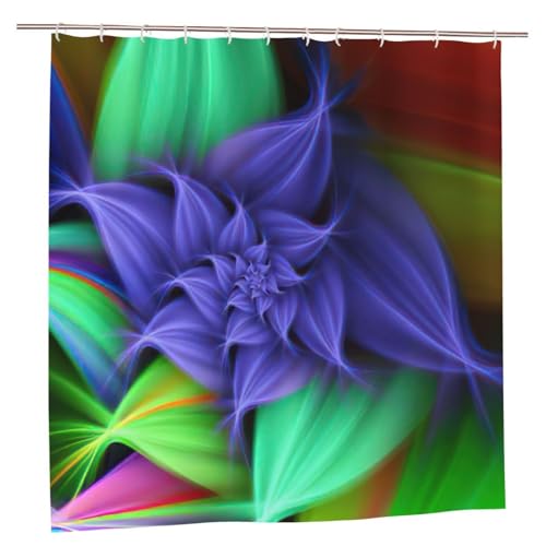 Rideau de douche en polyester imprimé floral 183x183 cm - 2