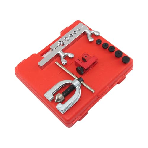 Precise Brake Line Flaring Tool Set With Cutter And 5 Adapters For Various Tubing Size Brass Tubing Repair Tool