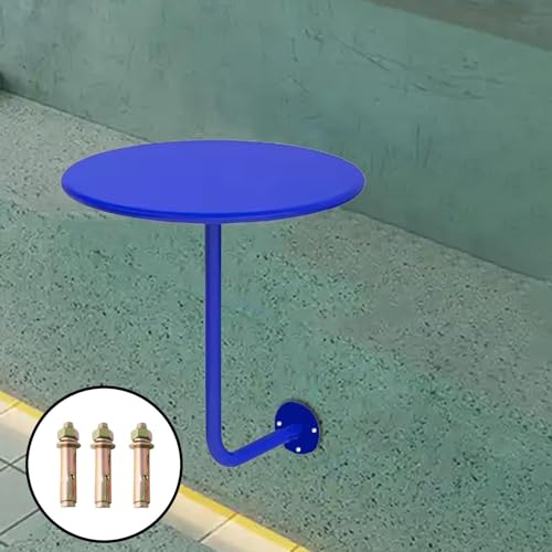 Mesa de hierro estilo nórdico compacta con acabado azul oscuro premium 5