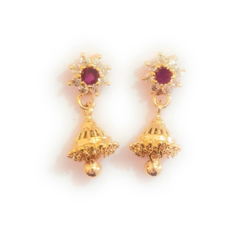 CUTE GOLD One Gram Gold Plated Fashion Jewellery Traditional Covering Earring for Women & Girls (B09XXXNPHX) Amazon Price History, Amazon Price Tracker