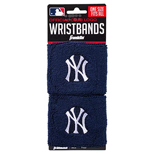 franklin sports mlb team licensed baseball wristbands - mlb team logo sweat wristbands - great for costumes  uniforms - pair