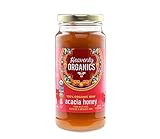 Heavenly Organics 100% Organic Raw Acacia Honey (22 Oz) Lightly Filtered to Preserve Vitamins, Miner