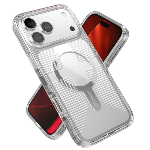 Image of Speck GEMSHELL Grip +MS Case for iPhone 17 Pro Max - Clear /Clear | Slim Protective Grip | Drop Protection | MagSafe Compatible