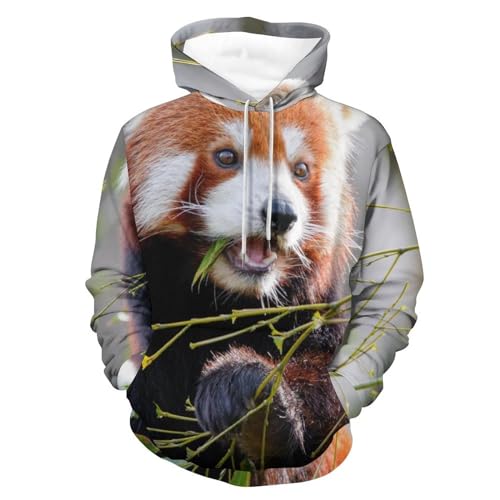 Sweatshirt Panda Rouge résistant au froid, le pull à capuche unisexe parfait pour le quotidien