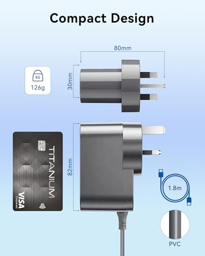 Sanicata 26.1V Charger Compatible With Dyson V8 V7 V6 Hoover Battery Chargers Adapter Charging Animal Absolute DC58 DC59 DC60 DC61 DC62 DC72 DC74 SV03 SV04 SV05 SV06 SV07 SV09 SV10 SV11 Charger Cable - Image 5