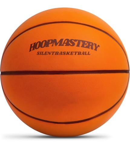 Silent Basketball Dribbling Indoor Training Ball - Realistic Size 7 Quiet Basketball with Higher Bounce - Lightweight Soundless Dribble Basketballs - Durable Grooved Foam No Sound Hoop Basket Balls