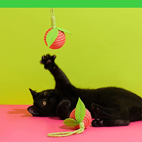 Brinquedo de gato de sisal – Brinquedo de bola de gato brincalhão, brinquedo divertido, animais de e