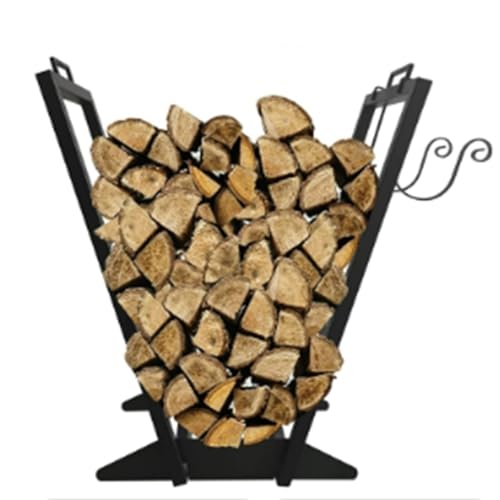 Range-bûches en fer forgé pour rangement intérieur et extérieur - 8