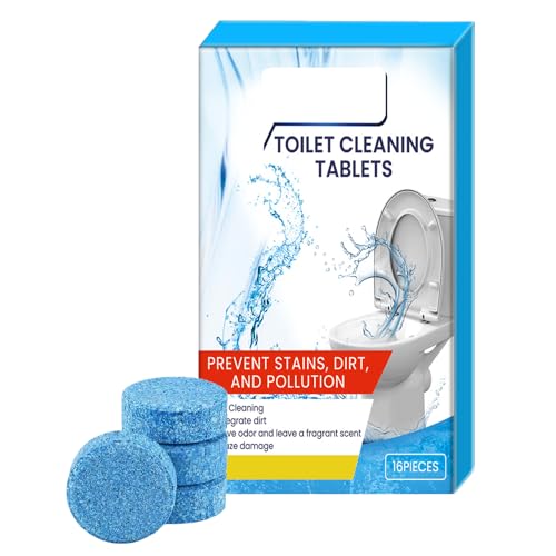 Limpiador de Cisternas para Inodoro Tabletas,Pastillas para Limpiar el Baño,Tableta Limpiador de Cisterna,Limpiador y Ambientador para Inodoro,Limpiador Automático de Inodoros,16 pieces