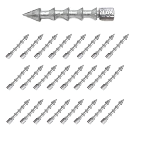Reaction Tackle Nail Weights, Neko Rig Insert Sinkers, 1/32 Oz 25-Pack