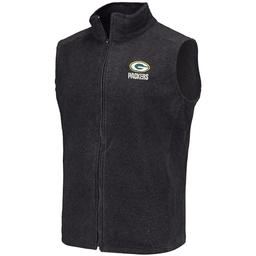 Image of dunbrooke Men's Black Minnesota Vikings Houston Fleece Full-Zip Vest