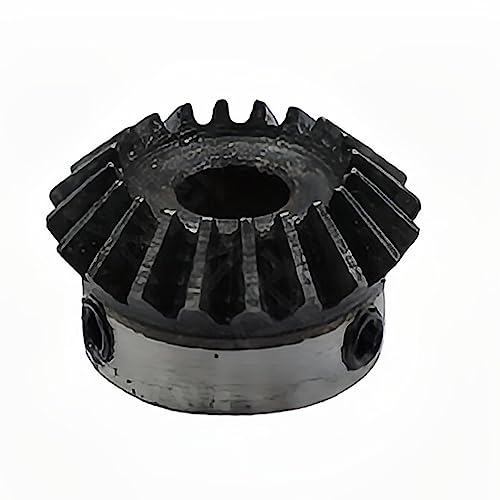 ELLANA Transmission Angle 1pc Bevel Gear 1.25 Module 20 Teeth 8mm 10mm Bore Gear 90 Degrees Meshing Angle 1.25M 20T Steel Gears Screw Hole M5 Driver Shaft (Color : 20 Teeth, Size : 10mm bore)