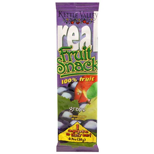 Kettle Valley All Natural Real Fruit Snacks, Grape, 0.7