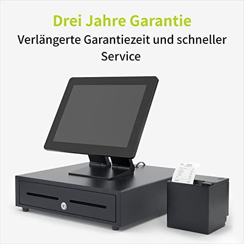 ACROPAQ Kassenschublade - Elektrische Öffnung mit RJ11 Anschluss, Kassenlade 41 x 41 cm, Unterbau geeignet - Kasse, Cash Register, Bargeldkasse - Schwarz
