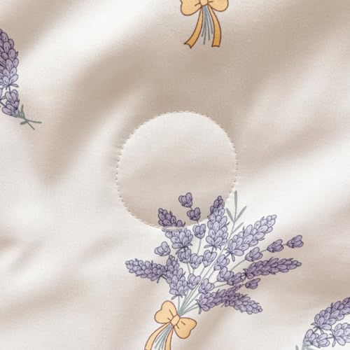 Couette été réversible en microfibre lavable Surwin violet clair 200x230 cm