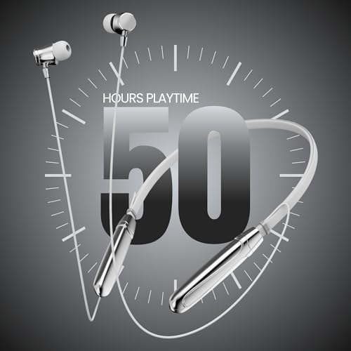 Image of OOGE Tune 3 in-Ear Bluetooth Gaming Neckband, 35MS Low Latency, Magnetic On-Off, 3D Surround Sound, IPX4 Sweat Resistant, 50H Playtime, 10mm PureTone Driver, Type-C Port, BT5.3, Dual Mic (Ash Grey)