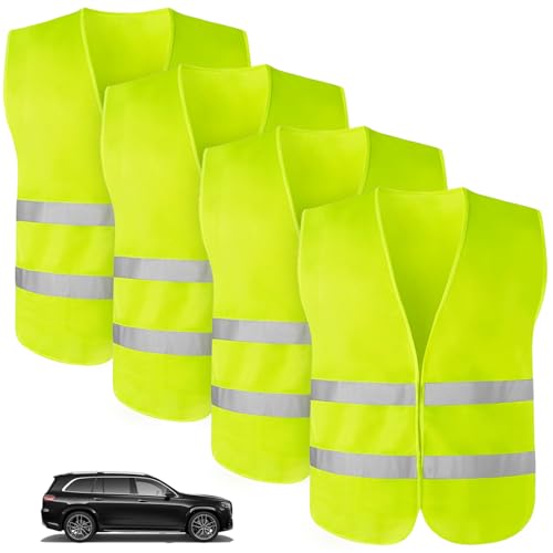 Kaempe 2 Piezas Chaleco Reflectante Coche, Tallaúnica, Unisex Chalecos Reflectantes Moto para Adulto (2)