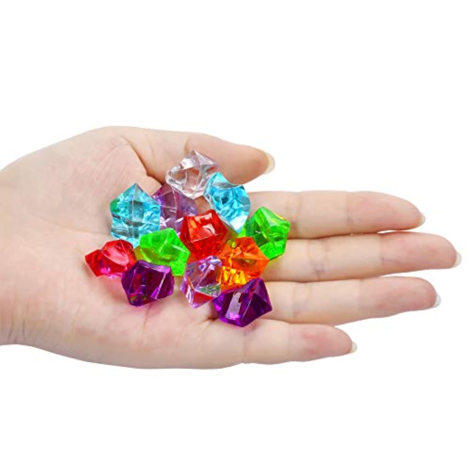Multicolored Acrylic Fake Gems Set