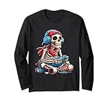 Photo Gallery halloween skeleton gamer videogamer giocatore di e-sport maglia a manica Photo Gallery halloween skeleton gamer videogamer giocatore di e-sport maglia a manica