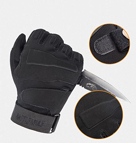 Ipenny Mens Motorcycle Gloves Heavy Duty Fullfinger Outdoor Gloves Breathable Lightweight Paintball Gear Rubber Hard Knuckle Gloves For Airsoft Cycling Hiking Camping Shooting Hunting Powersports #TOP3