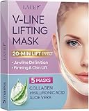 V Shaped Contouring Face Mask Line Shaping Lifting Belt Neck Reduction Jawline Lift Tape Enhancer Firming Chin Up Collagen Hyaluronic Acid Aloe Vera