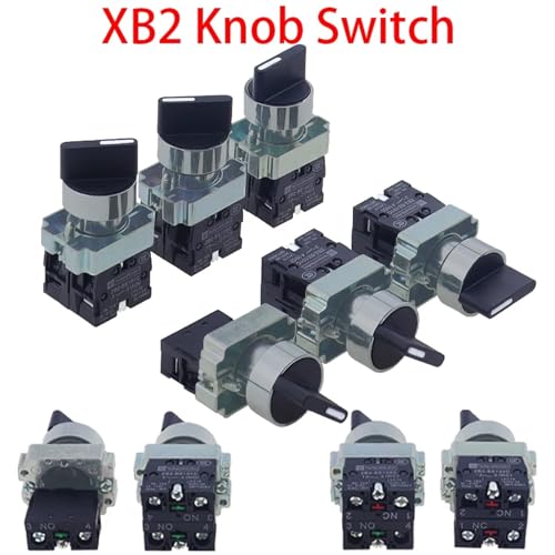 Selector de 22 mm XB2-BD34 con autobloqueo de 2 posiciones y contacto 2NO 3