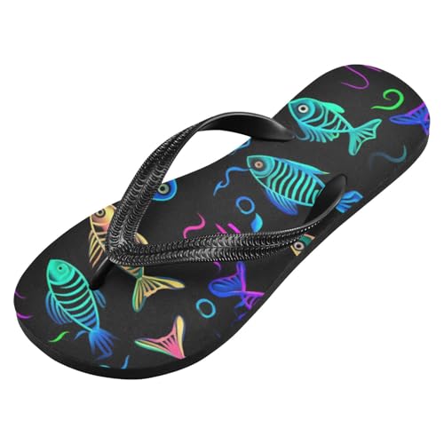 Colorful Fish Men's & Women's Classical Beach Rubber Sandal Flip Flop Comfortable Slipper 214B2881