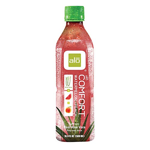 Alo Beverage Aloe Comfort Watermelon Peach – 16.9 FO (Pack of 6)