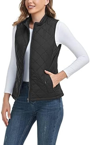 LONGKING 2025 Upgraded, Women's Outwear Vest With One Inner Pocket - Stand Collar Lightweight Zip Quilted Vest for Women - Image 6