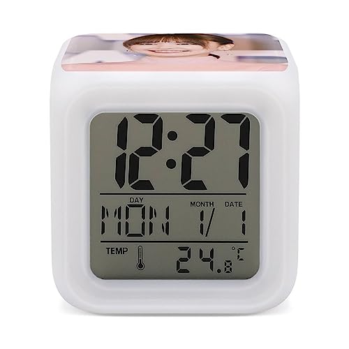新垣結衣 目覚まし時計 時計 大音量 デジタル LEDライト スマート付 温度 スター製品 かわいい おしゃれ 男女兼用