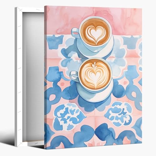 Elegant Coffee Mug Wall Art Poster for Kitchen Stylish Coffee